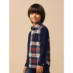 U.S. Polo Assn. Kids Boys Tartan Checked Spread Collar Cotton Regular Fit Shirt-picture-38