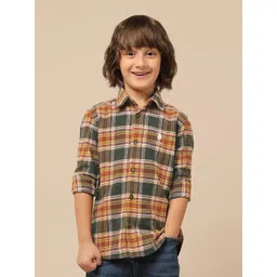 U.S. Polo Assn. Kids Boys Tartan Checks Checked Casual Shirt-picture-22