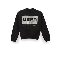U.S. Polo Assn. Kids Boys Typography Printed Cotton Pullover Sweatshirt-picture-12