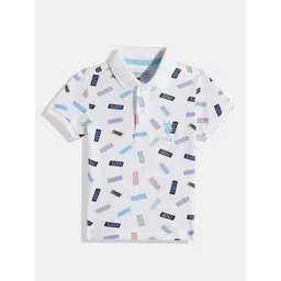 U.S. Polo Assn. Kids Boys Typography Printed Polo Collar Pure Cotton T-shirt-picture-48
