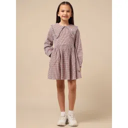 U.S. Polo Assn. Kids Checked Peter Pan Collar A-Line Dress-picture-39