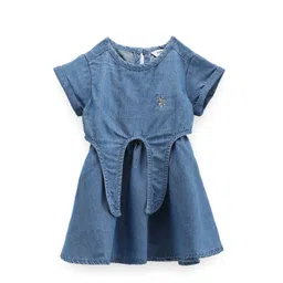 U.S. Polo Assn. Kids Cotton Flared Round Neck Fit & Flare Dress-picture-52