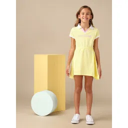 U.S. Polo Assn. Kids Girl Print Shirt Collar A-Line Mini Dress-picture-32