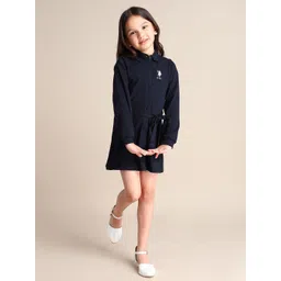 U.S. Polo Assn. Kids Girls Bishop Sleeve Shirt Mini Dress-picture-35