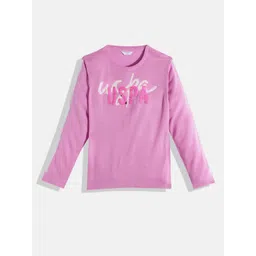 U.S. Polo Assn. Kids Girls Brand Logo Printed Pullover with Sequin Embellished Detail-picture-35