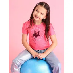 U.S. Polo Assn. Kids Girls Brand Logo Sequinced Pure Cotton T-shirt-picture-32