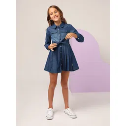 U.S. Polo Assn. Kids Girls Cotton Shirt Mini Dress-picture-21