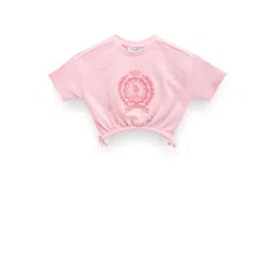 U.S. Polo Assn. Kids Girls Graphic Embroidered Pure Cotton T-shirt-picture-38