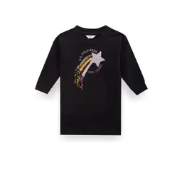 U.S. Polo Assn. Kids Girls Graphic Printed Round Neck Cotton T-shirt Dress-picture-34