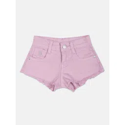 U.S. Polo Assn. Kids Girls Mid-Rise Cotton Hot Pants Shorts-picture-49