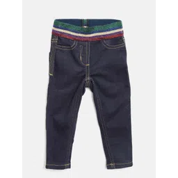 U.S. Polo Assn. Kids Girls Navy Blue Solid Skinny Fit Jeggings-picture-13