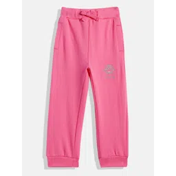 U.S. Polo Assn. Kids Girls Pink Solid Pure Cotton Joggers-picture-38