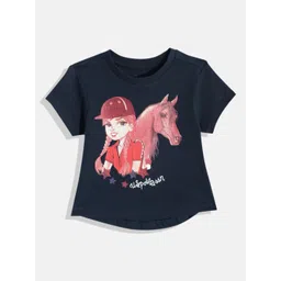 U.S. Polo Assn. Kids Girls Printed Pure Cotton T-shirt-picture-44