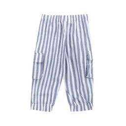U.S. Polo Assn. Kids Girls Regular Fit Mid-Rise Striped Classic Cargos Trousers-picture-24