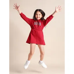 U.S. Polo Assn. Kids Girls Sequined Embellished Fit & Flare Dress-picture-57