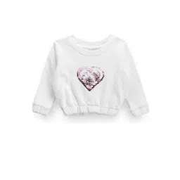 U.S. Polo Assn. Kids Girls Sequined Pure Cotton Pullover image 2