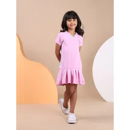 U.S. Polo Assn. Kids Girls Shirt Collar Pure Cotton Drop-Waist Dress-picture-25