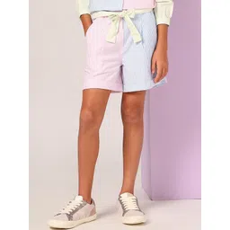 U.S. Polo Assn. Kids Girls Striped Shorts-picture-53