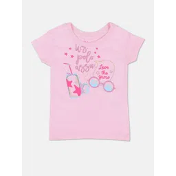 U.S. Polo Assn. Kids Girls Typography Printed Emblished Pure Cotton T-shirt-picture-43