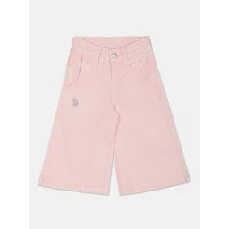 U.S. Polo Assn. Kids Girls Wide Leg Mid-Rise Light Fade Jeans-picture-14