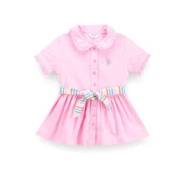 U.S. Polo Assn. Kids Peter Pan Collar Shirt Dress-picture-51