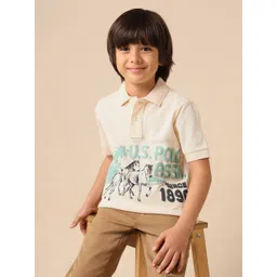 u.s. polo assn. kids Uspa Kids Boys Graphic Brand Printed Polo Cotton T-shirt-picture-36