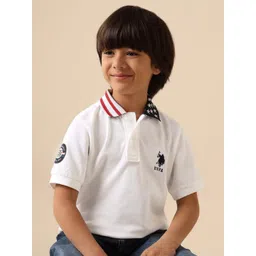 u.s. polo assn. kids Uspa Kids Boys Solid Pure Cotton Polo T-shirt-picture-17