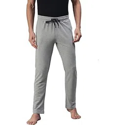 Men's Comfort Fit Mid Rise Solid Cotton Polyester I673 Lounge Track Pants - Pack of 1-image-2