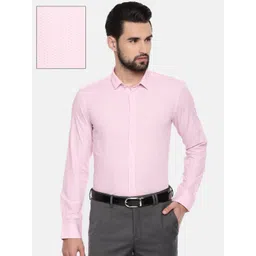 U.S. Polo Assn. Tailored Men Pink & Blue Slim Fit Printed Formal Shirt-picture-18