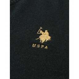 u.s. polo assn. U S Polo Assn Men Green Solid Pullover Sweater image 4