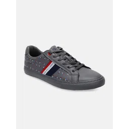U S Polo Assn Men Grey Printed PU Sneakers-image-11