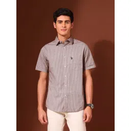 U.S. Polo Assn. Beige Cotton Regular Fit Printed Shirt-picture-10