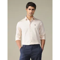 U.S. Polo Assn. Beige Cotton Regular Fit Shirt-picture-47