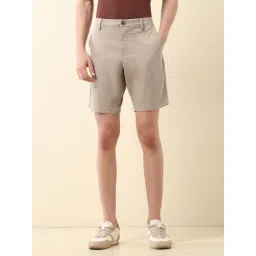 U.S. Polo Assn. Beige Cotton Slim Fit Plain Shorts-picture-32