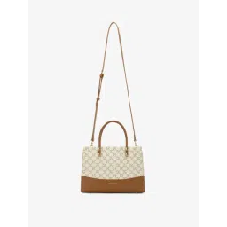 U.S. Polo Assn. Beige Printed Satchel Handbag-picture-32