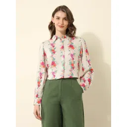 U.S. Polo Assn. Beige Regular Fit Floral Print Shirt-picture-38