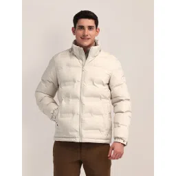 U.S. Polo Assn. Beige Regular Fit Quilted Hooded Jacket image 1