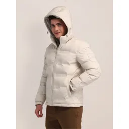 U.S. Polo Assn. Beige Regular Fit Quilted Hooded Jacket image 3