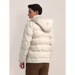 U.S. Polo Assn. Beige Regular Fit Quilted Hooded Jacket image 2