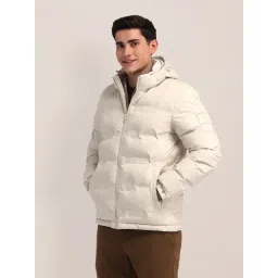 U.S. Polo Assn. Beige Regular Fit Quilted Hooded Jacket image 4