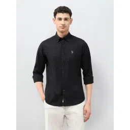 U.S. Polo Assn. Black Cotton Regular Fit Shirt-picture-23