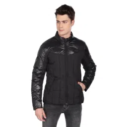 U.S. Polo Assn. Black Regular Fit Colour Block Quilted Jacket-picture-46