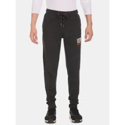 U.S. Polo Assn. Black Regular Fit Logo Printed Joggers-picture-31