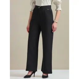 U.S. Polo Assn. Black Straight Fit Mid Rise Trousers-picture-31