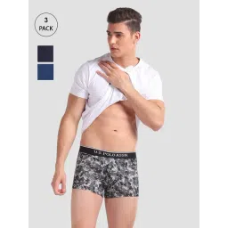 U.S. Polo Assn. Blue & Grey Printed Trunks - Pack of 3-picture-43