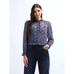 U.S. Polo Assn. Blue & Maroon Printed Top-picture-20