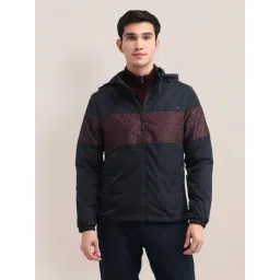 U.S. Polo Assn. Blue & Maroon Regular Fit Colorblock Jacket-picture-31