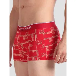 U.S. Polo Assn. Blue & Red Printed Trunks - Pack of 3 image 2