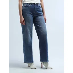 U.S. Polo Assn. Blue Cotton Flared Fit High Rise Jeans-picture-31