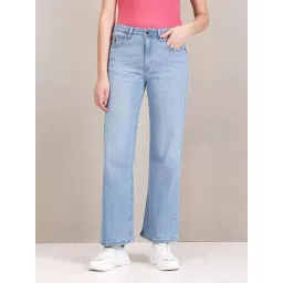 U.S. Polo Assn. Blue Cotton Flared Fit Mid Rise Jeans-picture-20